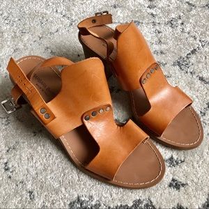 Cognac Leather Barbara Barbieri Heels Sz 9